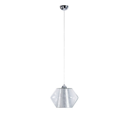 Luminosa Lighting Luminosa Rodes Dome Pendant Ceiling Light Silver30Cm1X E27 from B&Q
