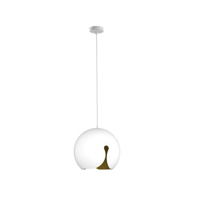 Luminosa Lighting Luminosa Malaga Dome Pendant Ceiling Light White30Cm1X E27 from B&Q