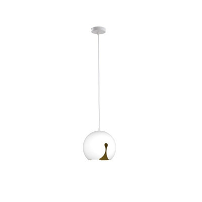 Luminosa Lighting Luminosa Malaga Dome Pendant Ceiling Light Small White20Cm1X E27 from B&Q