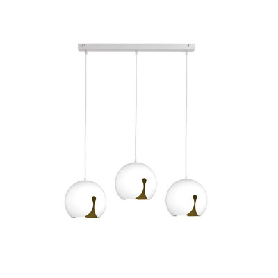 Luminosa Lighting Luminosa Malaga Bar Pendant Ceiling Light White62Cm3X E27 from B&Q