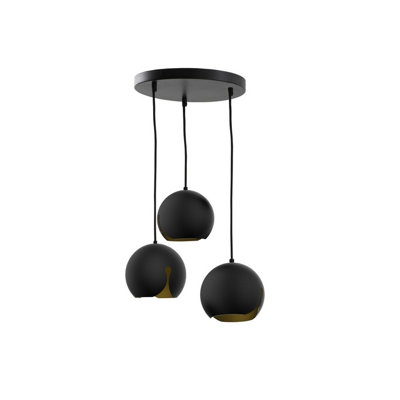 Luminosa Lighting Luminosa Malaga Cluster Pendant Ceiling Light Black32Cm3X E27 from B&Q