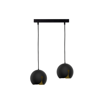 Luminosa Lighting Luminosa Malaga Bar Pendant Ceiling Light Black50Cm2X E27 from B&Q