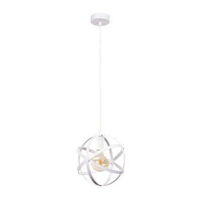 Luminosa Lighting Luminosa Pola Spherical Pendant Ceiling Light White30Cm1X E27 from B&Q