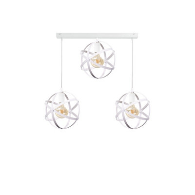 Luminosa Lighting Luminosa Pola Bar Pendant Ceiling Light White65Cm3X E27 from B&Q