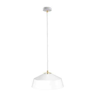 Luminosa Lighting Luminosa Atto Dome Pendant Ceiling Light WhiteGold34Cm1X E27 from B&Q