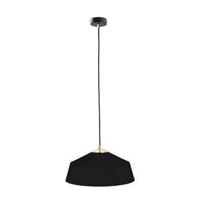 Luminosa Lighting Luminosa Atto Dome Pendant Ceiling Light BlackGold34Cm1X E27 from B&Q