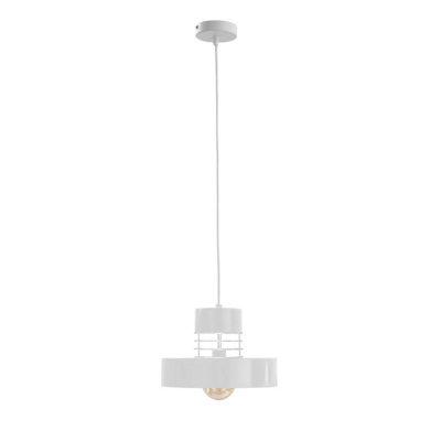 Luminosa Lighting Luminosa Bossi Wire Dome Pendant Ceiling Light White30Cm1X E27 from B&Q