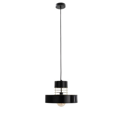 Luminosa Lighting Luminosa Bossi Wire Dome Pendant Ceiling Light GoldBlack30Cm1X E27 from B&Q