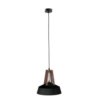 Luminosa Lighting Luminosa Trix Dome Pendant Ceiling Light BlackBrown34Cm1X E27 from B&Q
