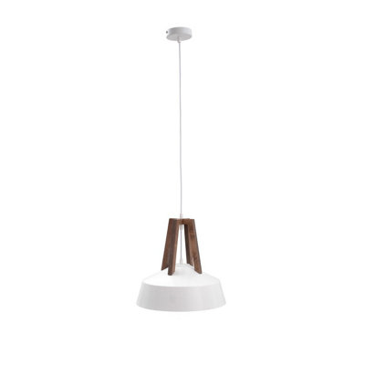 Luminosa Lighting Luminosa Trix Dome Pendant Ceiling Light WhiteBrown34Cm1X E27 from B&Q