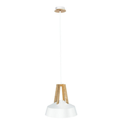 Luminosa Lighting Luminosa Trix Dome Pendant Ceiling Light WhiteGold34Cm1X E27 from B&Q