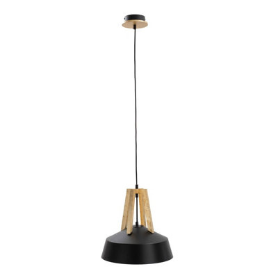 Luminosa Lighting Luminosa Trix Dome Pendant Ceiling Light BlackGold34Cm1X E27 from B&Q