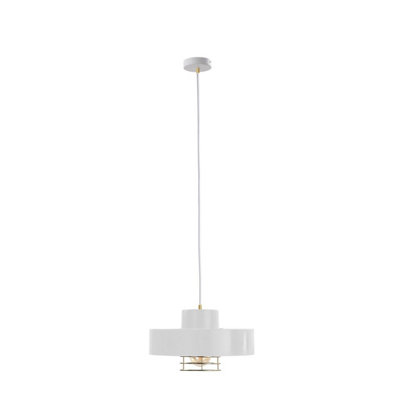 Luminosa Lighting Luminosa Bossi Dome Pendant Ceiling Light GoldWhite30Cm1X E27 from B&Q