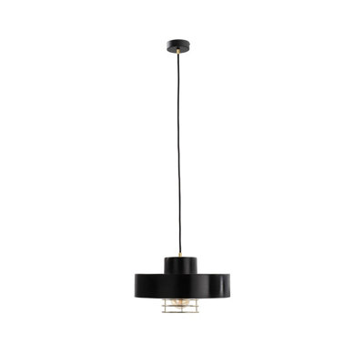 Luminosa Lighting Luminosa Bossi Dome Pendant Ceiling Light GoldBlack30Cm1X E27 from B&Q