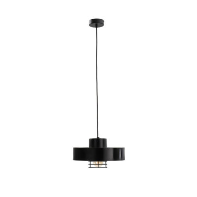 Luminosa Lighting Luminosa Bossi Dome Pendant Ceiling Light Black30Cm1X E27 from B&Q