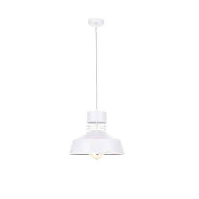 Luminosa Lighting Luminosa Titanium Dome Pendant Ceiling Light White34Cm1X E27 from B&Q