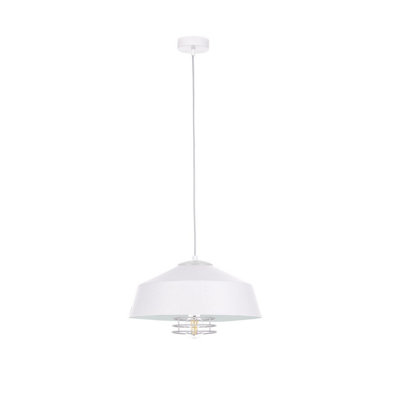 Luminosa Lighting Luminosa Electra Dome Pendant Ceiling Light White34Cm1X E27 from B&Q