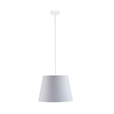 Luminosa Lighting Luminosa Dexter Dome Pendant Ceiling Light White38Cm1X E27 from B&Q