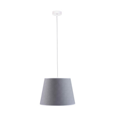 Luminosa Lighting Luminosa Dexter Dome Pendant Ceiling Light Grey38Cm1X E27 from B&Q