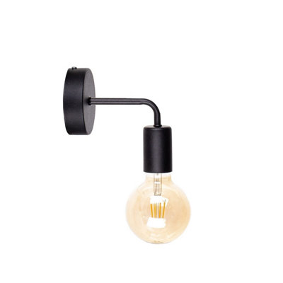 Luminosa Lighting Luminosa Nixon Wall Lamp Black16Cm1X E27 from B&Q