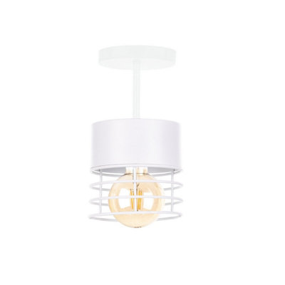 Luminosa Lighting Luminosa Atollo Cylindrical Ceiling Light White12Cm1X E27 from B&Q
