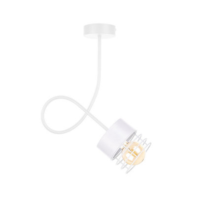 Luminosa Lighting Luminosa Atollo Slim Pendant Ceiling Light White25Cm1X E27 from B&Q