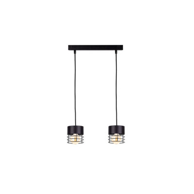 B&Q -  Luminosa Elle Bar Pendant Ceiling Light Black50Cm2X E27