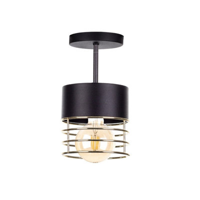Luminosa Lighting Luminosa Royal Cylindrical Ceiling Light Gold12Cm1X E27 from B&Q
