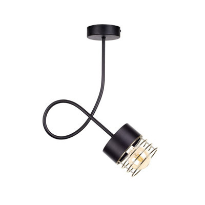 Luminosa Lighting Luminosa Royal Slim Pendant Ceiling Light Gold25Cm1X E27 from B&Q