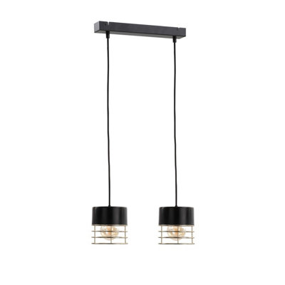 Luminosa Lighting Luminosa Royal Bar Pendant Ceiling Light Black50Cm2X E27 from B&Q
