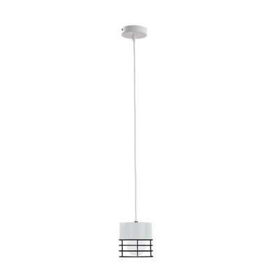 Luminosa Lighting Luminosa Ohio Slim Pendant Ceiling Light WhiteBlack12Cm1X E27 from B&Q