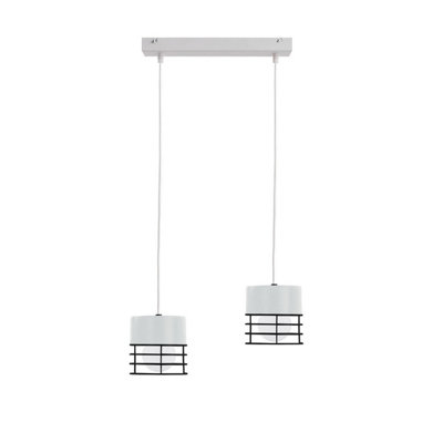 Luminosa Lighting Luminosa Ohio Bar Pendant Ceiling Light WhiteBlack50Cm2X E27 from B&Q