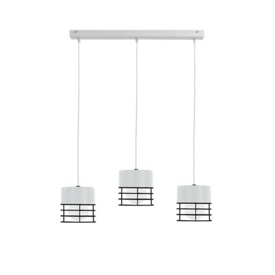 Luminosa Lighting Luminosa Ohio Bar Pendant Ceiling Light WhiteBlack60Cm3X E27 from B&Q