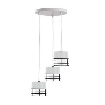 Luminosa Lighting Luminosa Ohio Cluster Pendant Ceiling Light WhiteBlack32Cm3X E27 from B&Q