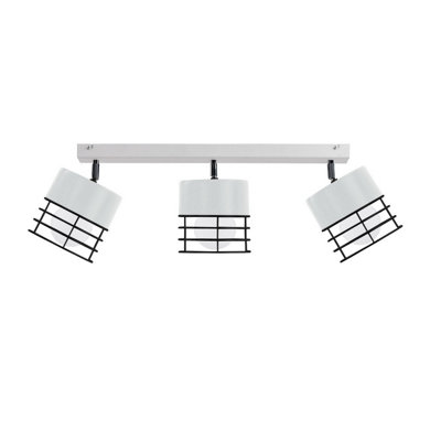 Luminosa Lighting Luminosa Ohio Ceiling Spotlight Bar WhiteBlack60Cm3X E27 from B&Q