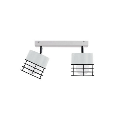 Luminosa Lighting Luminosa Ohio Ceiling Spotlight Bar WhiteBlack50Cm2X E27 from B&Q