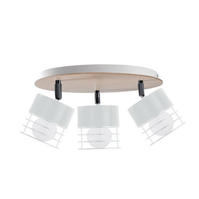 Luminosa Lighting Luminosa Casa Ceiling Spotlight Clusters WhiteWood32Cm3X E27 from B&Q