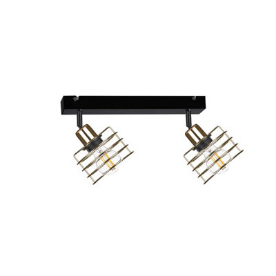 Luminosa Lighting Luminosa Viva Twin Ceiling Spotlight Gold50Cm2X E27 from B&Q