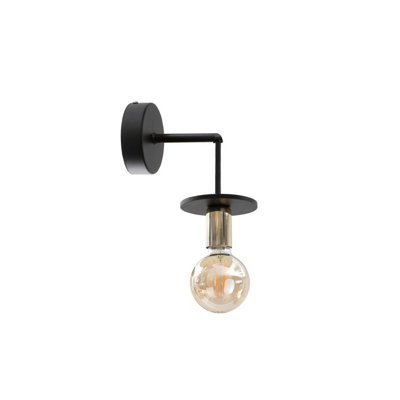 Luminosa Lighting Luminosa Saturn Dome Wall Lamp Black12Cm1X E27 from B&Q