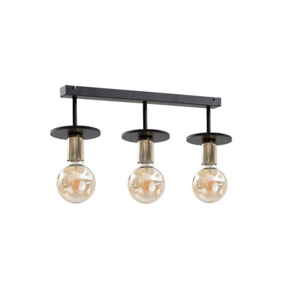 Luminosa Lighting Luminosa Saturn Ceiling Spotlight Bar Black60Cm3X E27 from B&Q