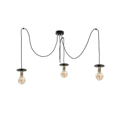 Luminosa Lighting Luminosa Saturn Cluster Pendant Ceiling Light Black3X E27 from B&Q