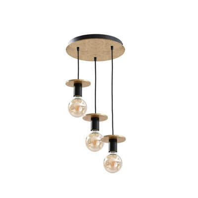 Luminosa Lighting Luminosa Saturn Cluster Pendant Ceiling Light Gold30Cm3X E27 from B&Q