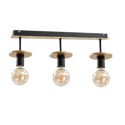 Luminosa Lighting Luminosa Saturn Ceiling Spotlight Bar Gold60Cm3X E27 from B&Q