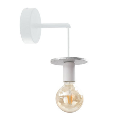 Luminosa Lighting Luminosa Saturn Wall Lamp Silver12Cm1X E27 from B&Q