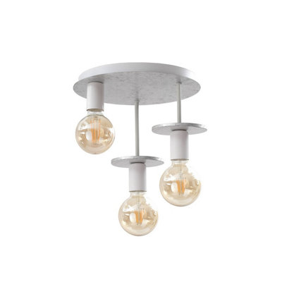 Luminosa Lighting Luminosa Saturn Multi Arm Semi Flush Ceiling Light Silver30Cm3X E27 from B&Q
