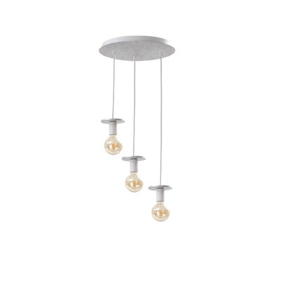 Luminosa Lighting Luminosa Saturn Cluster Pendant Ceiling Light Silver30Cm3X E27 from B&Q