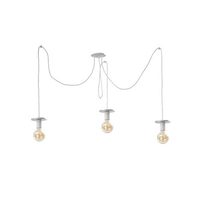 Luminosa Lighting Luminosa Saturn Cluster Pendant Ceiling Light Silver3X E27 from B&Q