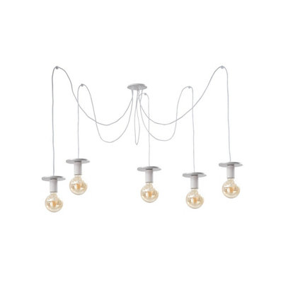 Luminosa Lighting Luminosa Saturn Cluster Pendant Ceiling Light Silver5X E27 from B&Q