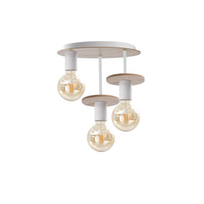 Luminosa Lighting Luminosa Saturn Multi Arm Semi Flush Ceiling Light Natural30Cm3X E27 from B&Q