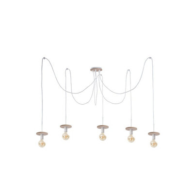Luminosa Lighting Luminosa Saturn Cluster Pendant Ceiling Light Natural5X E27 from B&Q